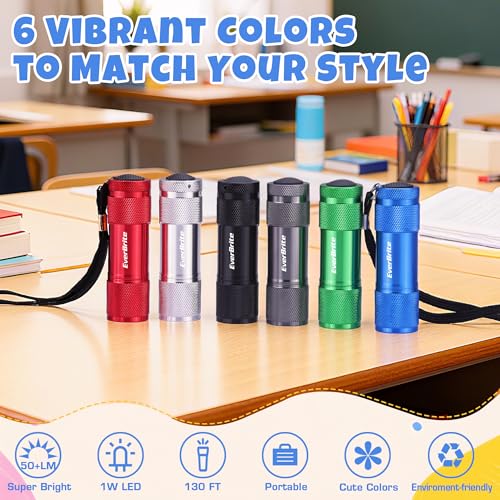 EverBrite 18-Pack Mini LED Flashlight Set - Portable Flashlights Ideal for Hurricane Supplies Camping, Night Reading, Cycling, BBQ, Party, Backpacking - Includes Lanyard & 54 x AAA Batteries - Image 4