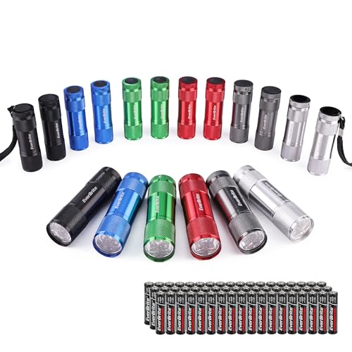 EverBrite 18-Pack Mini LED Flashlight Set - Portable Flashlights Ideal for Hurricane Supplies Camping, Night Reading, Cycling, BBQ, Party, Backpacking - Includes Lanyard & 54 x AAA Batteries - Image 1