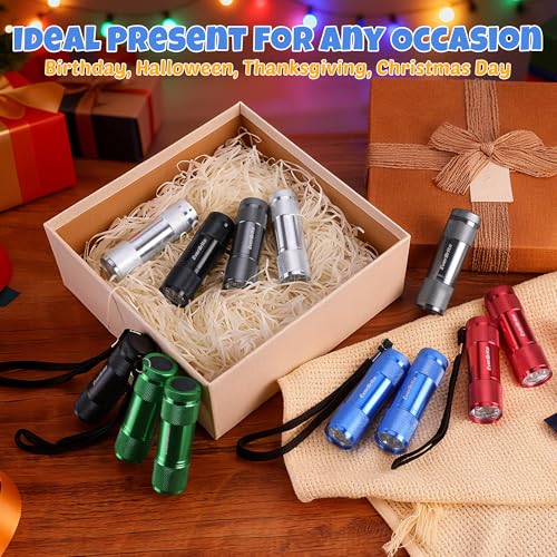 EverBrite 18-Pack Mini LED Flashlight Set - Portable Flashlights Ideal for Hurricane Supplies Camping, Night Reading, Cycling, BBQ, Party, Backpacking - Includes Lanyard & 54 x AAA Batteries - Image 3