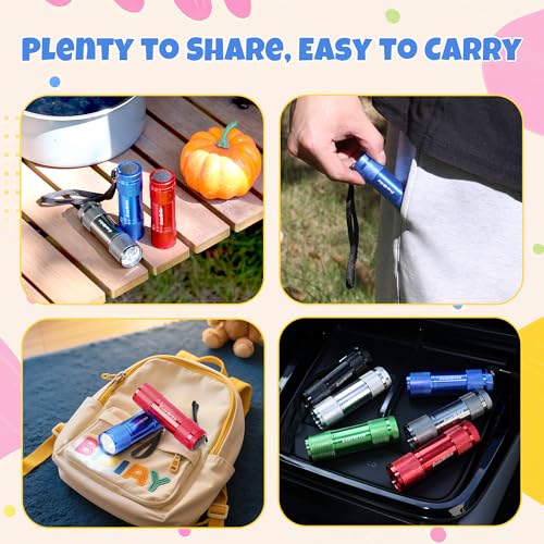 EverBrite 18-Pack Mini LED Flashlight Set - Portable Flashlights Ideal for Hurricane Supplies Camping, Night Reading, Cycling, BBQ, Party, Backpacking - Includes Lanyard & 54 x AAA Batteries - Image 2