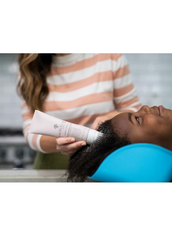 مقشر فروة الرأس Hairitage Restart Button لفروة الرأس الجافة والحساسة - يعزز صحة فروة الرأس - مقشر فروة الرأس المنقي لشعر أكثر صحة وقوة