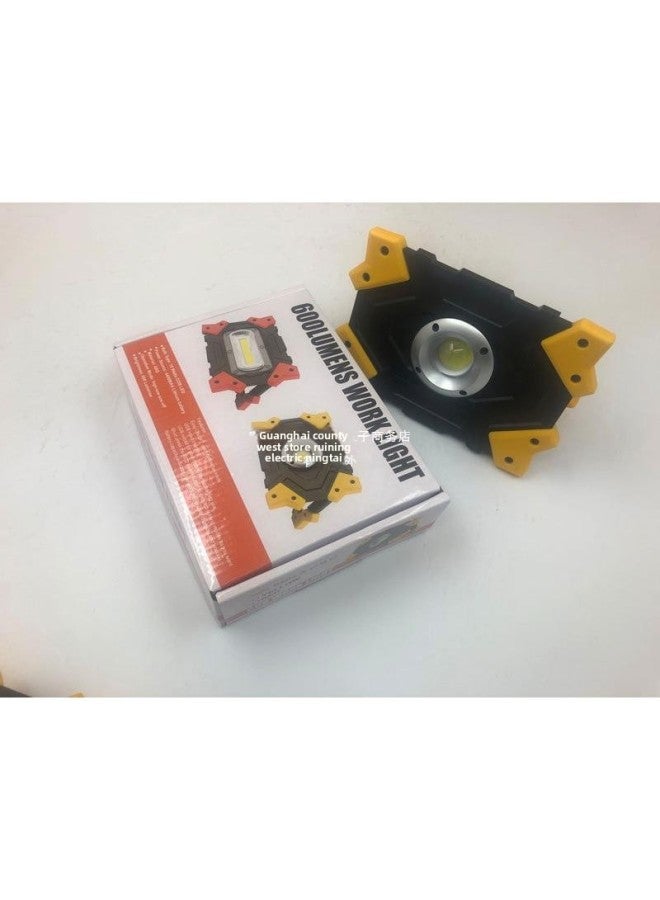 Loquat COB Work Light Rectangular Maintenance Auto Repair Light USB Rechargeable Warning Light Outdoor Emergency Flashlight Camping Light-Color:Charging Long COB (including 3 Sections 18650) - Image 5