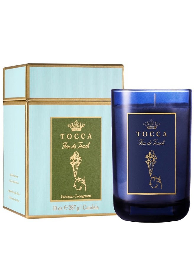 TOCCA Feu de Touch 10oz Candle - Gardenia & Pomegranate Scented, Hand Poured Soy-Wax Blend with 100% Cotton Wick, 60 Hour Burn Time - Image 1