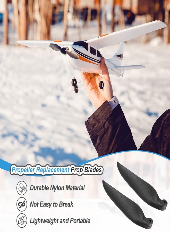 MECCANIXITY RC Glider Propeller Replacement Prop Blades, 8x6 Inch RC Folding Propeller Nylon Blades Parts for Spinner D28-D48mm Glider Airplane Prop Replacement(Black, 1 Pair) - Image 4