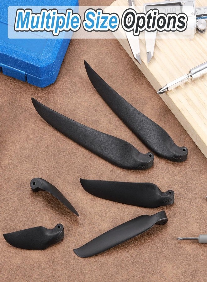 MECCANIXITY RC Glider Propeller Replacement Prop Blades, 8x6 Inch RC Folding Propeller Nylon Blades Parts for Spinner D28-D48mm Glider Airplane Prop Replacement(Black, 1 Pair) - Image 3