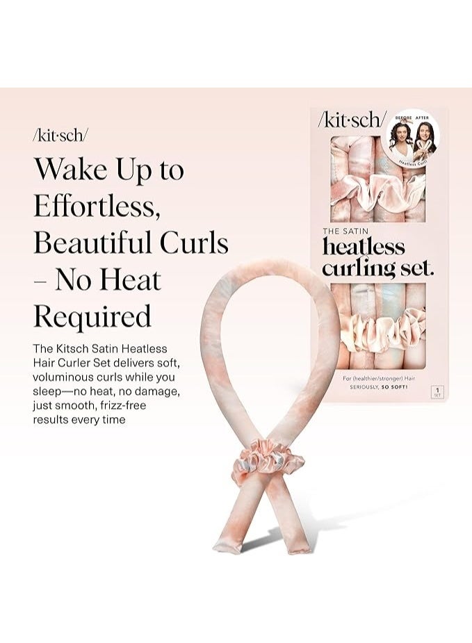 Kitsch Original Satin Curl Kit for gorgeous waves without heat - a flexible curling iron alternative with soft ties that prevent breakage and protect your hair from frizz - Image 2