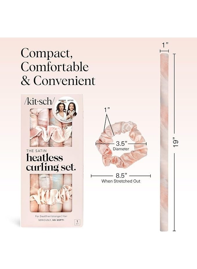 Kitsch Original Satin Curl Kit for gorgeous waves without heat - a flexible curling iron alternative with soft ties that prevent breakage and protect your hair from frizz - Image 5