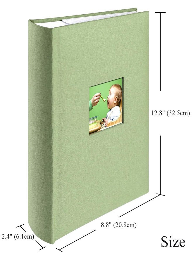 1DOT2 Photo Album 4x6 Hold 402 Photos with Memo Slip-in Pockets Photo Book, Linen Cover Picture Photo Albums with Writing Space for Wedding Family Baby Vacation Mother's Day Sage Green - Image 5