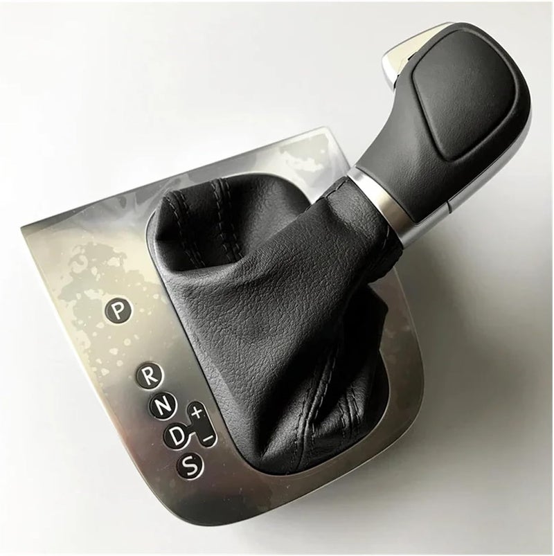 Leather Black Or Red Line Stitching AT Gear Shift Knob Lever Cover Compatible With Golf 6 MK6 G T I Compatible With Jetta MK6 GLI - Image 3