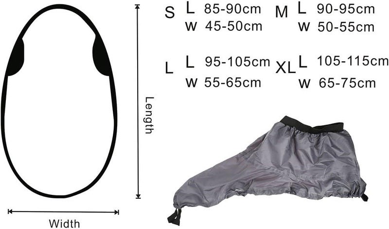 klarako Waterproof Spraydeck & Adjustable Waist  Universal Kayak Canoe Spray Deck Skirt Cockpit Cover - Image 3
