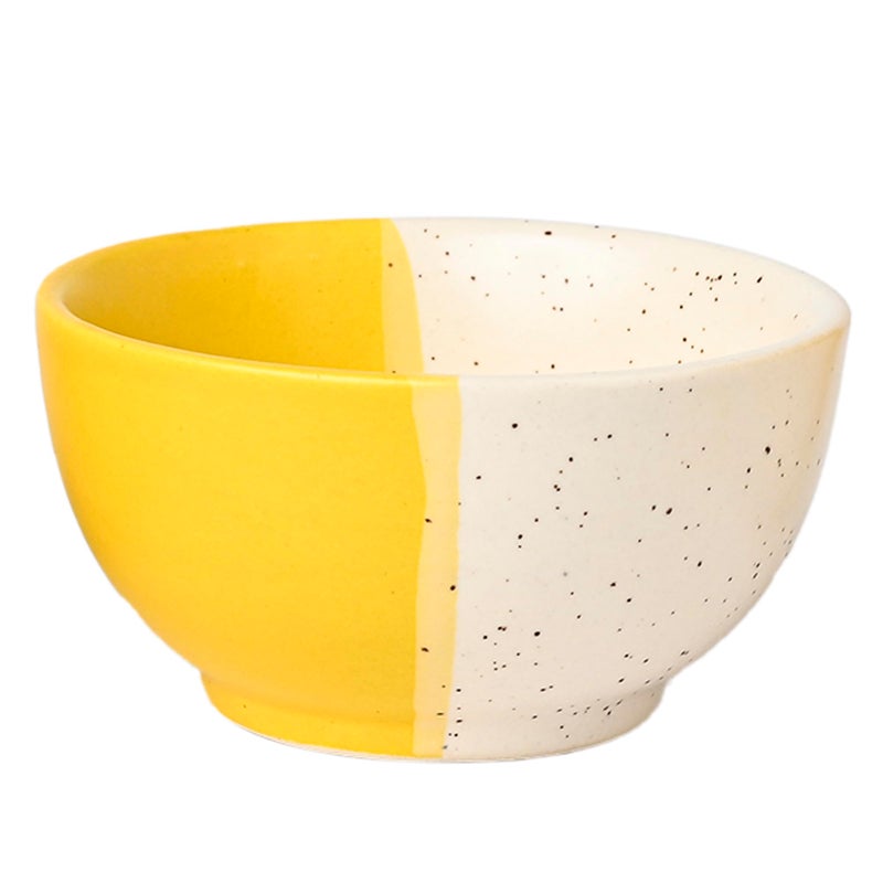 SG Shadowgreen ShadowGreen | RE Kitchen | Ceramic Dessert Bowl | Ice Cream Bowl | Dry Fruit namkeen Bowl | Daal Bowl | Set of 6 (Yellow Dual)(120ml) | - Image 4