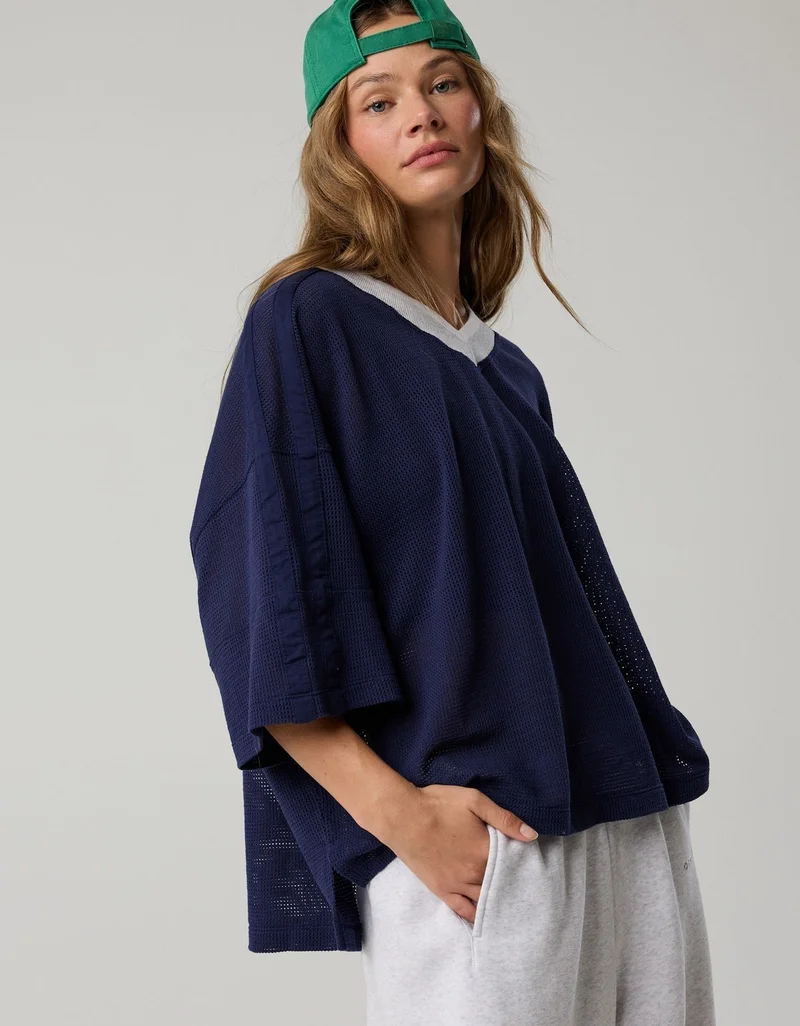 Aerie  OFFLINE By Aerie Mesh Jersey Short Sleeve T-Shirt for Women | Best Price UAE