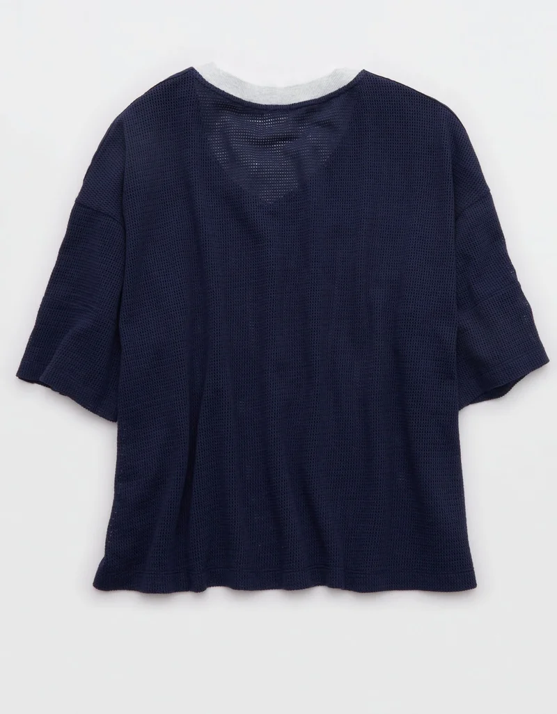 Aerie  OFFLINE By Aerie Mesh Jersey Short Sleeve T-Shirt for Women | Best Price UAE