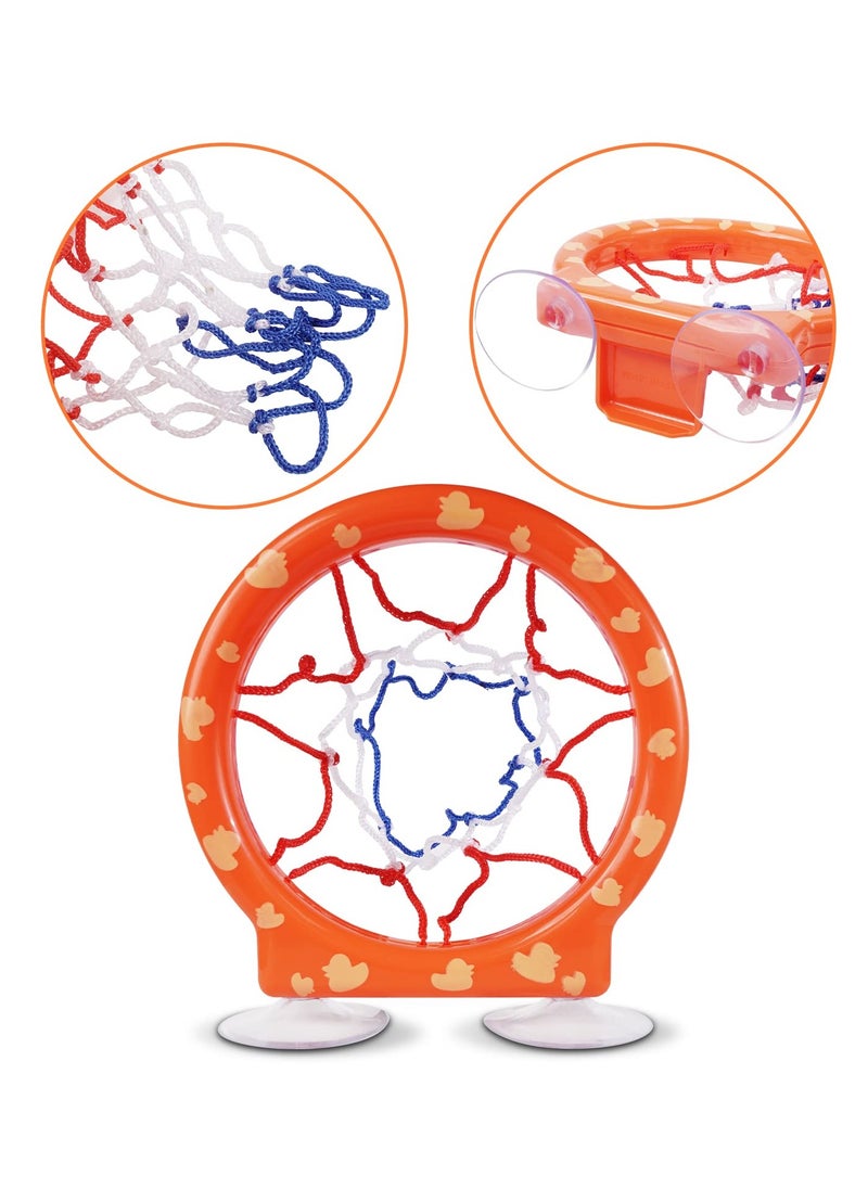 Mr. Penda Bath Basketball Hoop & Balls Set - 5 Balls Included, Bathtub Basketball Hoop with Strong Suction Cup, Fun Toddler Bath Toys (Orange)  - Image 4