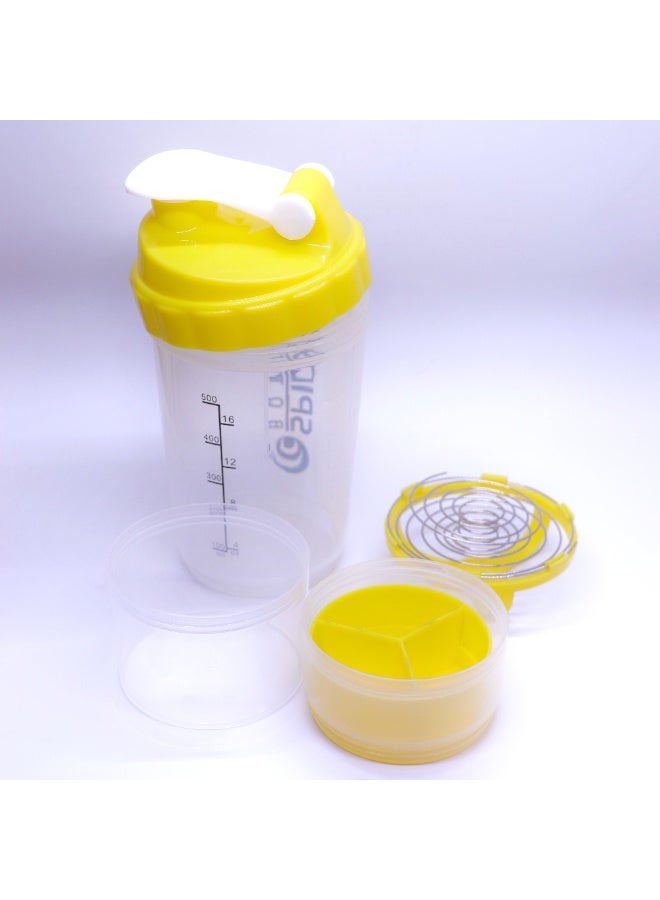 سبايدر زجاجة خلط رياضية مع وعاء تخزين، 500 مل - Image 3