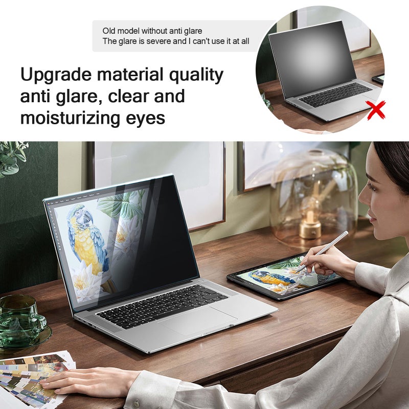 Blue Light Screen Protector 19 Inch - 95% Blue Light Blocking Eye Fatigue Reduction Removable Reusable Screen Filter for 30° Side Angle Privacy, Monitor Longevity Protection, Universal Desktop Laptop - Image 5