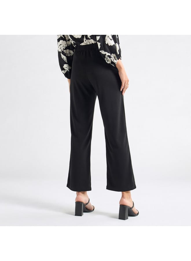 Splash FAV Textured Wide Leg Pants with Pockets  - Image 3