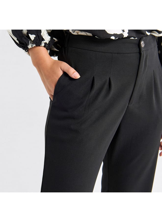 Splash FAV Textured Wide Leg Pants with Pockets  - Image 4