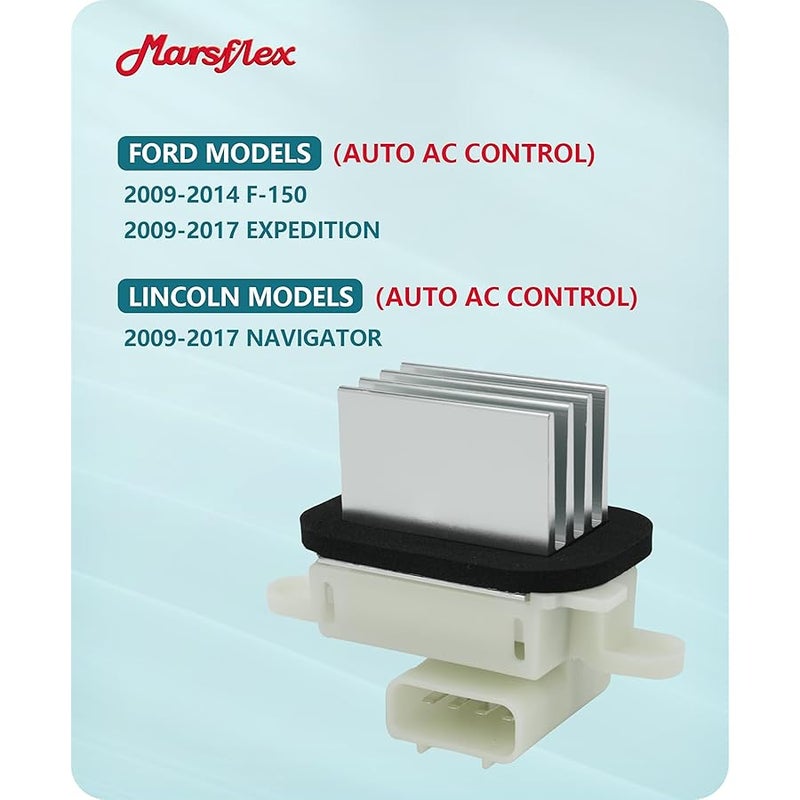 Marsflex مارسفليكس مقاوم محرك منفاخ BL3Z19E624A لسيارة فورد F150 اكسبيديشن 2009 2010 2011 2012 2013 2014 2015 2016 2017 لسيارة فورد F150 اكسبيديشن، لينكولن نافيجيتور YH1829 4P1803 RU. 893 ل ل تحكم تلقائي في - Image 2