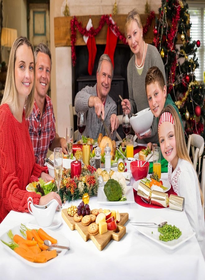 Dofira Acacia Wood Christmas Tree Cutting Board 15x12 Inch Charcuterie Board with Handle, Xmas Cheese Appetizer Tray, Wooden Decorative Serving Platter for Holiday Kitchen Party - Image 5