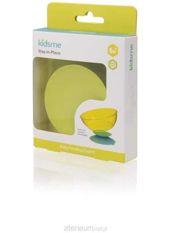 kidsme وعاء من السيليكون ثنائي الجوانب قابل للتثبيت في مكانه من قطعة واحدة للأطفال بعمر 9 أشهر فما فوق، لون أخضر ليموني  - Image 3