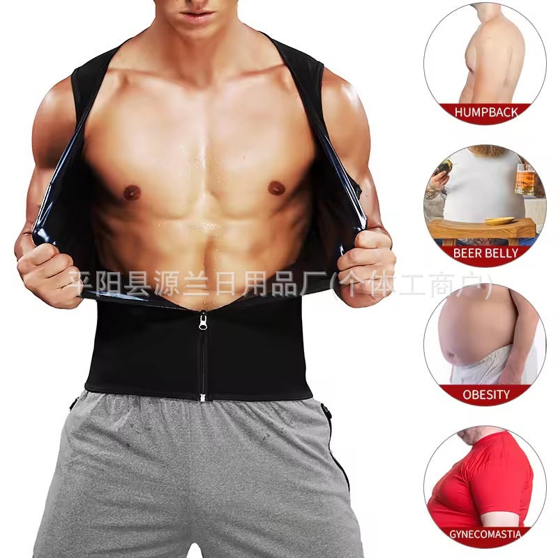 Men's Sports Sweat Vest with Front Zipper - Image 4