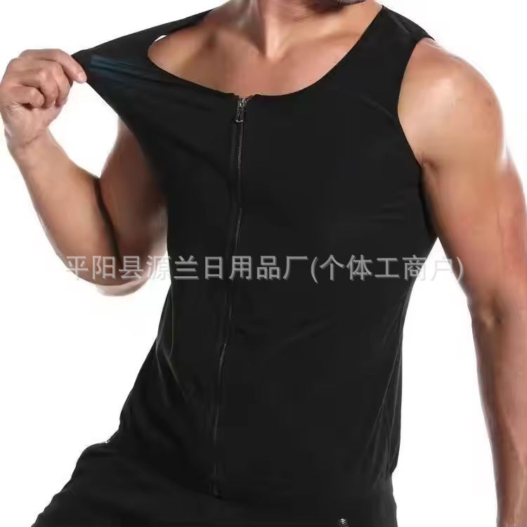 Men's Sports Sweat Vest with Front Zipper - Image 3