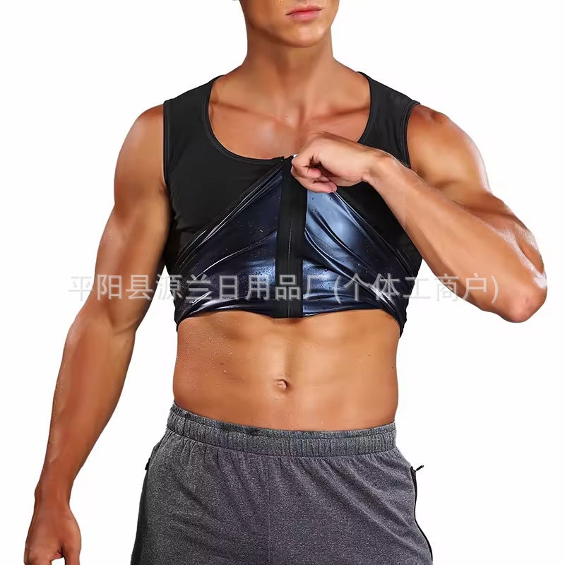 Men's Sports Sweat Vest with Front Zipper - Image 5
