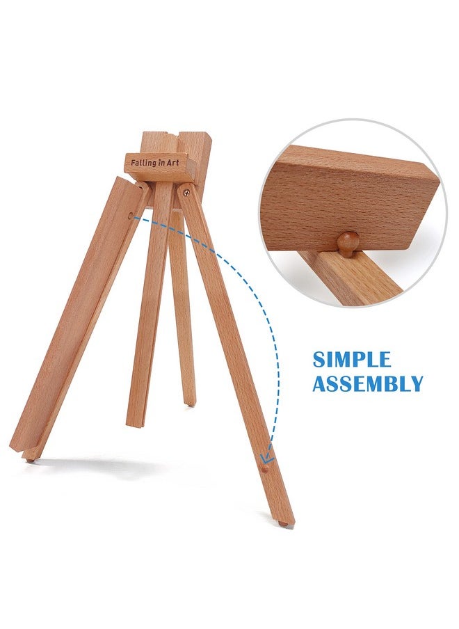 Falling In art - Falling in Art Beechwood 25" Tabletop Easel Display Stand for Painting - Holding Canvas Up to 22 1/2 Inches High, A-Frame Artist Tripod with Rubber Feet, Portable Photo and Sign Holder - Image 1