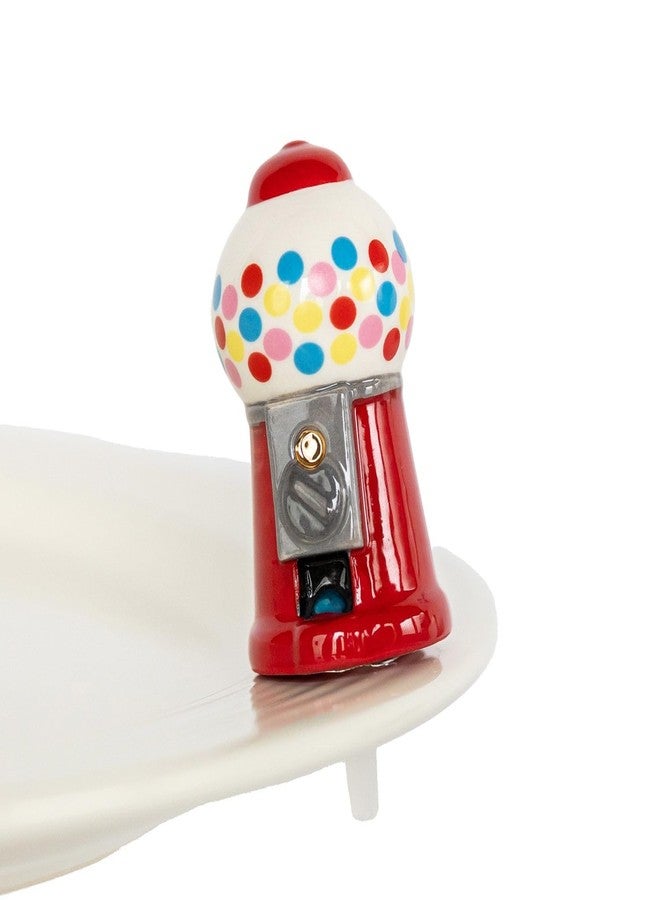 nf nora fleming Nora Fleming Chews Wisely (gumballs)- Hand-Painted Ceramic Decor - Everyday Minis for The Home and Office - A417 - Image 1