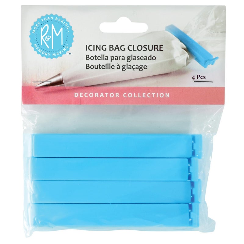 RM R  M International Icing Bag of Closure Clips 4 Set of 4 One Size Blue