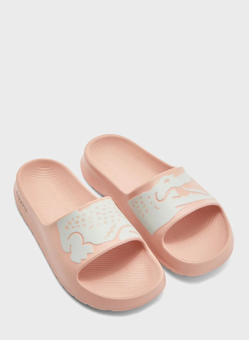 LACOSTE Croco One Strap Flip Flops