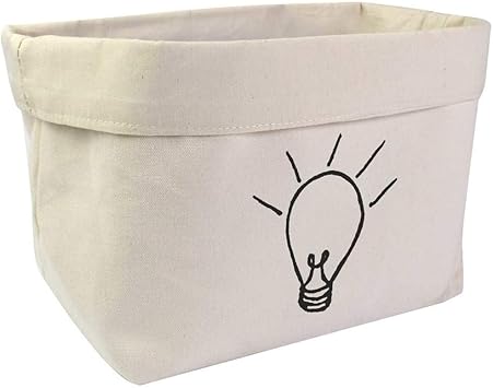 Azeeda Large Lit Lightbulb Canvas OrganiserStorage Bag OR00008080 - Image 1