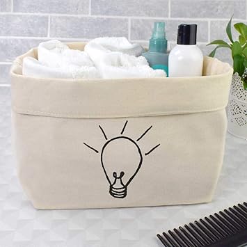 Azeeda Large Lit Lightbulb Canvas OrganiserStorage Bag OR00008080 - Image 2