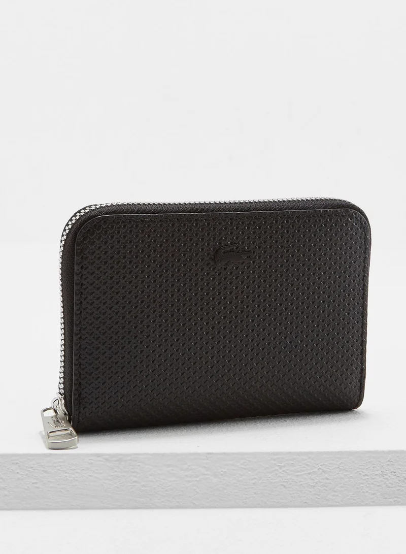 LACOSTE Zipper Leather Wallet