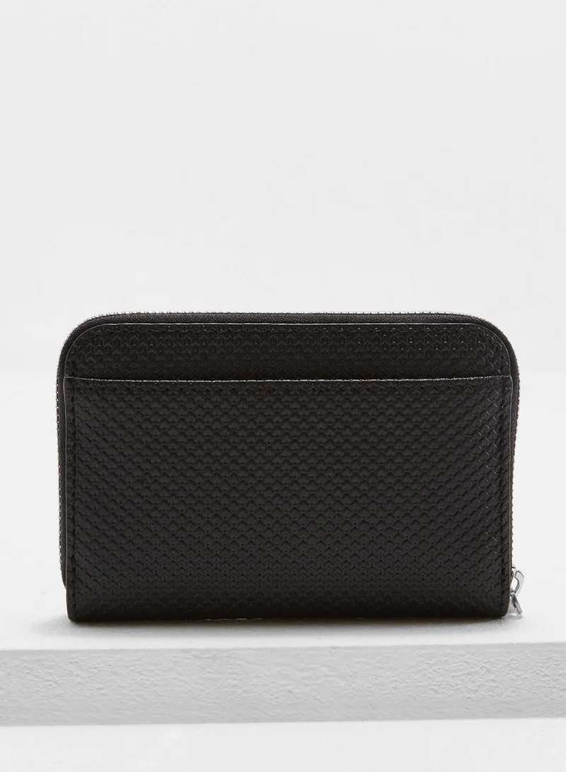 LACOSTE Zipper Leather Wallet