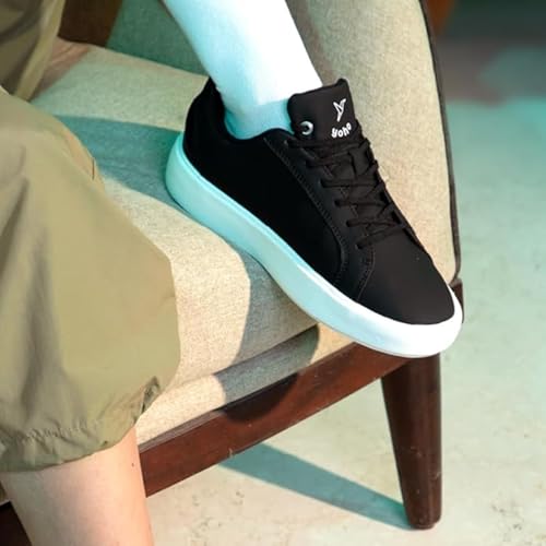 YOHO Blinc Hands Free Sneakers for Women | Truly Slip ons | Quick wear Elastic Laces, Classic Black - UK 4 - Image 5