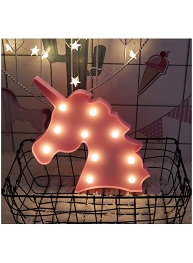 مصباح ليلي يعمل بالبطارية للاطفال، ديكورات عيد ميلاد على شكل حصان للاطفال، ديكور غرفة الاطفال لغرفة النوم، ديكور حائط على شكل حصان لغرفة النوم - Image 3