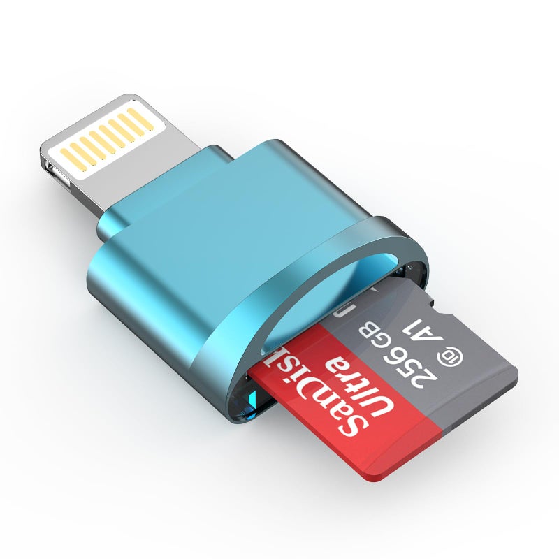 DesofIcon Micro SD Card Reader for iPhone,Lightning to Micro SD/TF Adapter,[Apple MFi Certified] Memory Card Reader for iPhone & iPad,Supports iOS 13 & exFAT/FAT32,Perfect for iPhone 14 13 12 11 8 7 6 Expansion - Image 1