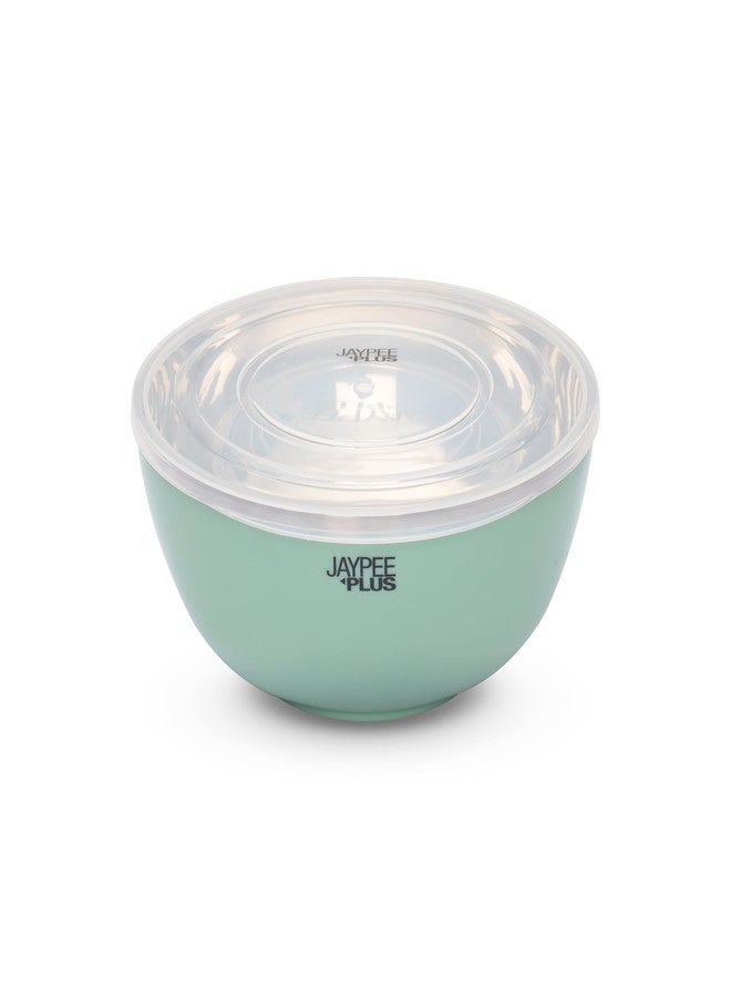 Jaypee Plus Stainless Steel Mixing & Serving Bowl Set of 3 with Lid,Rustproof,Microwave Safe,1500 ml, Green - Image 4