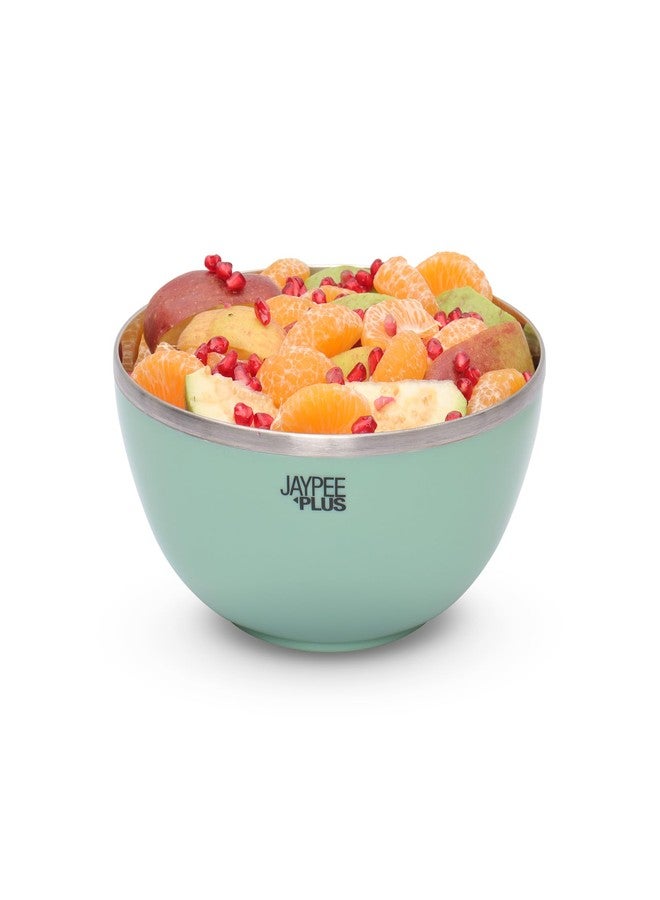 Jaypee Plus Stainless Steel Mixing & Serving Bowl Set of 3 with Lid,Rustproof,Microwave Safe,1500 ml, Green - Image 5