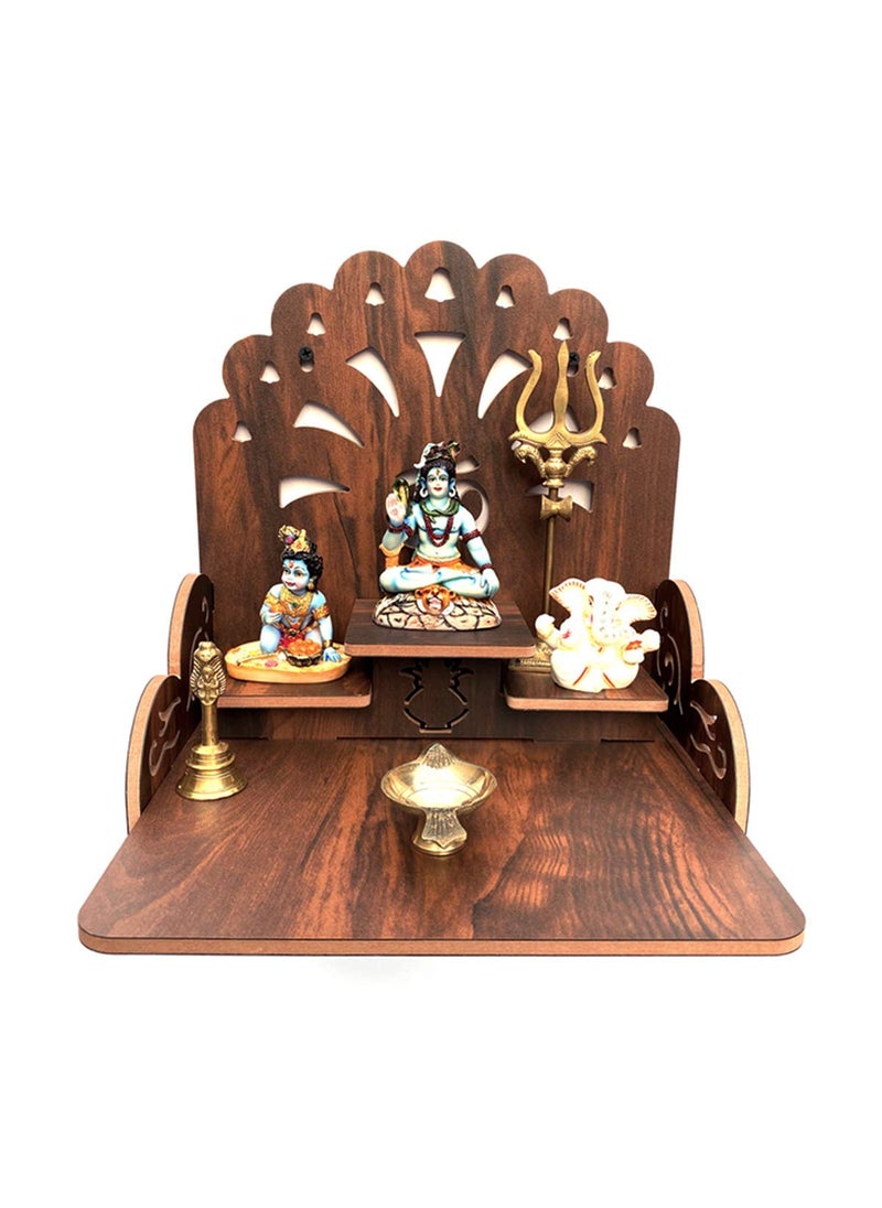 7CR 7CR Wood A Beautiful 3 Step Temple For Small SpaceBrown  - Image 1