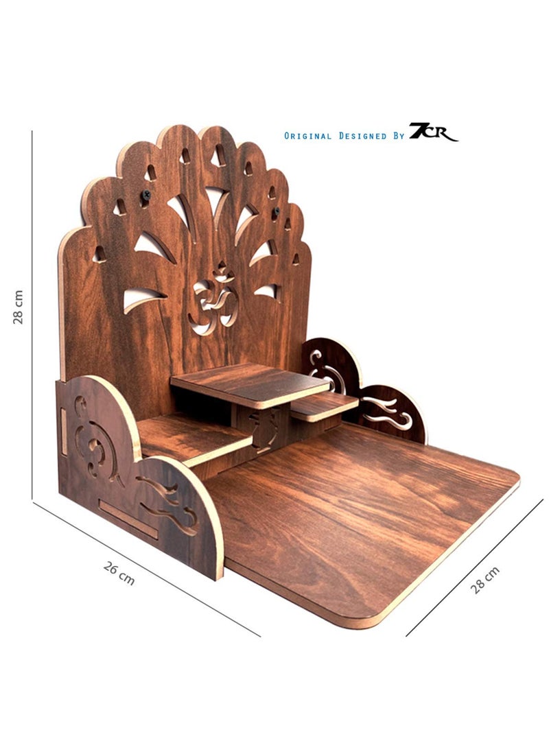 7CR 7CR Wood A Beautiful 3 Step Temple For Small SpaceBrown  - Image 4