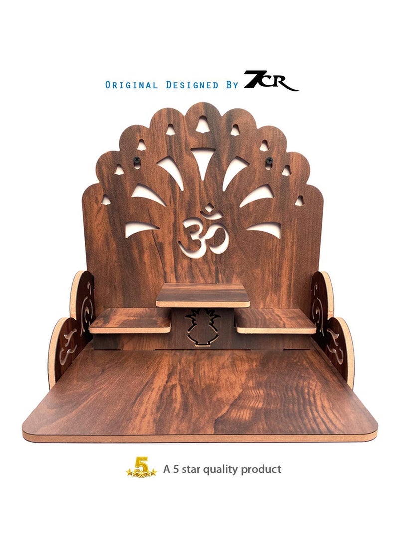 7CR 7CR Wood A Beautiful 3 Step Temple For Small SpaceBrown  - Image 2