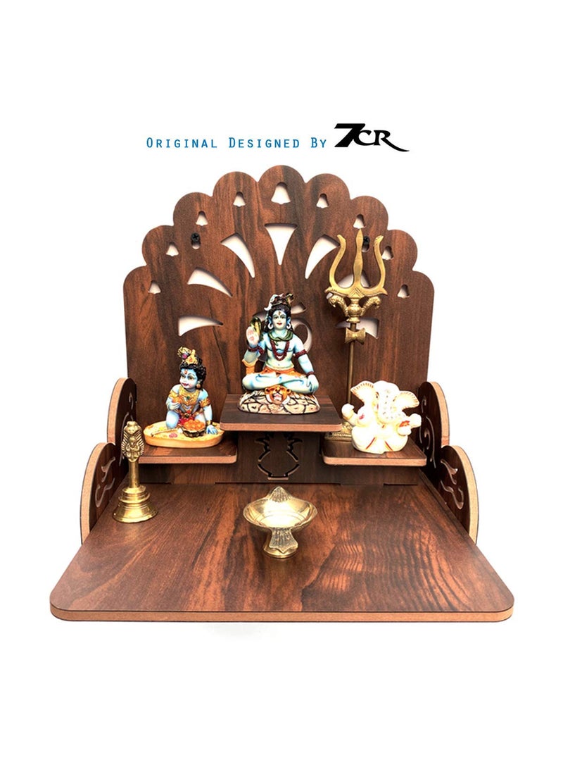 7CR 7CR Wood A Beautiful 3 Step Temple For Small SpaceBrown  - Image 5