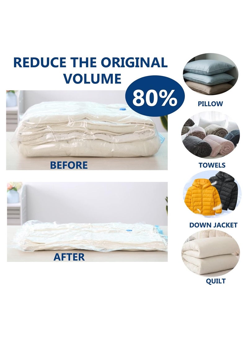 SOLARAE Vacuum Storage Bags, Space Saver Vacuum Storage Bags, Reusable Clothes Storage Bags, Vacuum Seal Bags for Clothing, Comforters, Blankets, Bedding, Storage Space Bags, Pump Not Included (Jumbo 6PCS) - Image 4