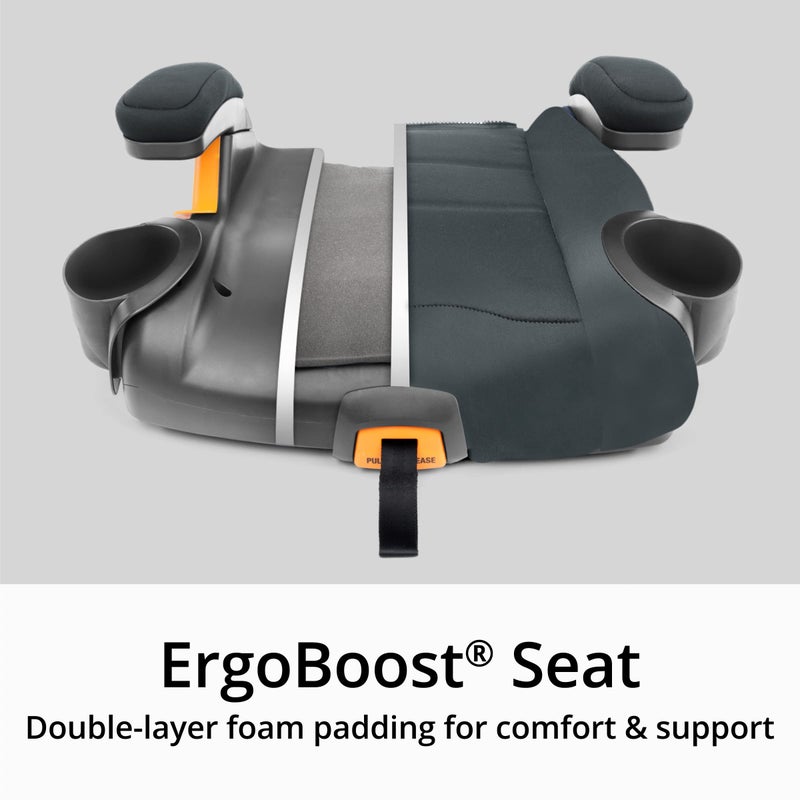 Chicco KidFit ClearTex Plus 2-in-1 Belt-Positioning Booster Car Seat, Backless and High Back Booster Seat, for Children Aged 4 Years and up and 40-100 lbs. | Drift/Grey - Image 4