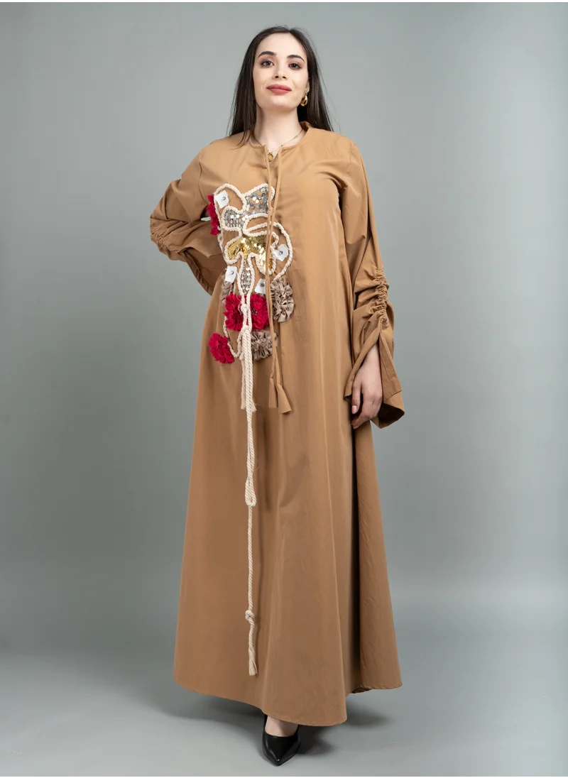 IKKXA Kuwaiti Jalabiya IK1616 Brown