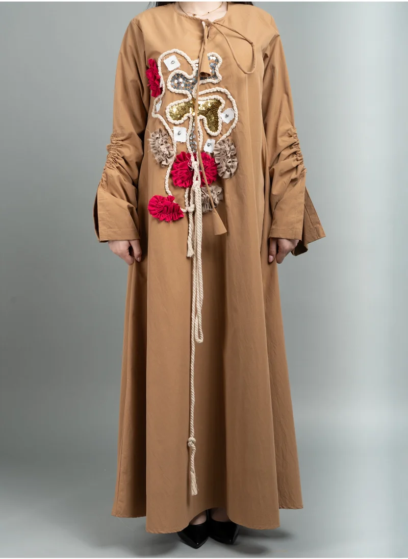IKKXA Kuwaiti Jalabiya IK1616 Brown