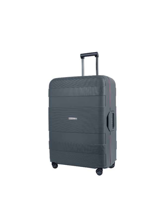 Tom Cruiser Intellicase Polypropylene Hard Luggage Suitcase Set, Tri-Extra 3-Point Lock, TSA, 3 Pcs, Dark Grey, 2-Year Warranty - Image 3